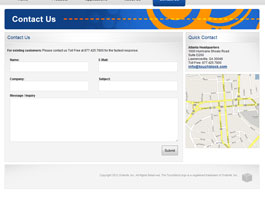 Contact Us Page Design for Touchblock
